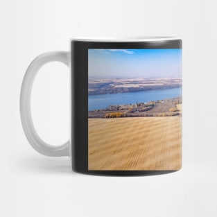 Aerial View of Lake and Fields Mug